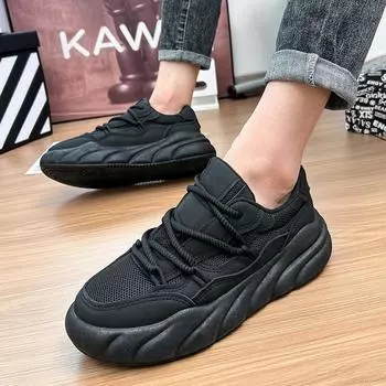 Student low-top lace-up casual shoes trend youth white shoes men s sports platform niche shoes 39