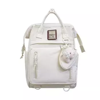 Student Nylon Casual Backpack With Laptop Pocket For College And School Use