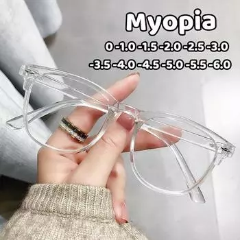 Круглые очки для студентов с диоптриями, защищающие от синего света, очки для близорукости, оптические компьютерные очки 0