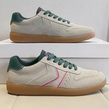 Student s Autumn Leather Casual Sneakers Unisex Sports Shoes Couples Men Women Casual Shoes High Quality Durable Sole Sneakers 35 розовый