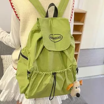 Школьная сумка для студента, женский рюкзак большой вместимости для поездок на работу зелёный