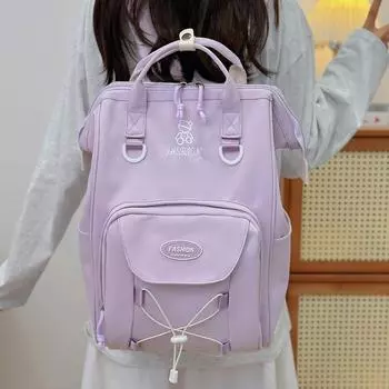 Student School Bag Women Travel Computer Backpack чёрный