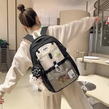 Студенческая школьная сумка женский контрастный рюкзак рюкзак для класса фиолетовый