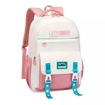 Student schoolbag high value explosion American durable large capacity backpack primary and secondary school high school students men and women розовый