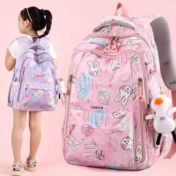 Student Schoolbag Women Cartoon Rabbit Backpack Primary School Students Large Capacity Backpack