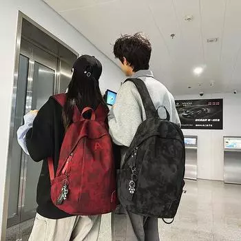 Student Schoolbag Women s Large Capacity Backpack Lightweight Outdoor Travel Bag Men s Computer Backpack чёрный