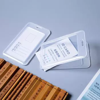 Студент-сотрудник ярких цветов именной тег Прозрачный наконечник Держатель удостоверения личности Пластиковый наконечник Держатель бейджа Водонепроницаемая карта Держатель карты доступа Аксессуары Pink