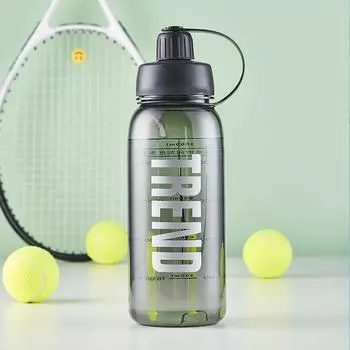 Student water cup, large capacity plastic cup, fitness sports water bottle, portable water bottle, simple cup 1400ml