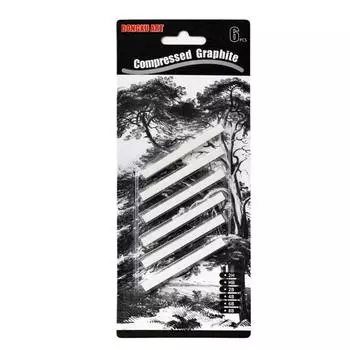 Students Sketch Drawing Graffiti Art Supplies Compressed Carbon Bar Carbon Pen Square Carbon Stick 6pcs/set(white highlights)