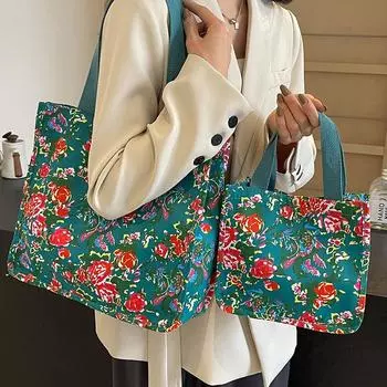 Студенты колледжей посещают занятия, сумки в национальном стиле, женские летние холщовые сумки, женские многофункциональные сумки через плечо большой вместимости