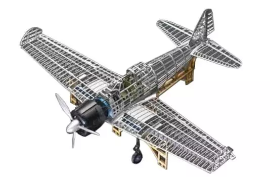 Studio Mid Zero Type Carrier Fighter Type 21 Skeleton Full Set Модель Resin Kit 1/48 TP-004 (Самолет)