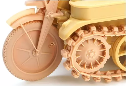 Studio Вторая мировая война немецкая армия Kettenkrad гусеничный с стартовым колесом и шиной Тип 1 пластиковые детали для модели TR85059 T-Rex 1/35 (для Тамии)