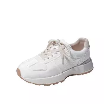 Studiolee~ Колледж, круглый носок, комбинированные, с ощущением попирания, на толстой подошве, женские туфли на шнуровке спереди 36