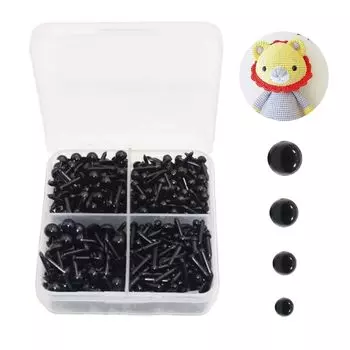 Stuffed Animal Approximately 616 Animal Doll Eyes Round Craft Black Eyes Doll Cut Animal DIY Handmade Eyes, Pieces, 3mm/4mm/5mm /6mm/8mm/9mm/10mm/12mm