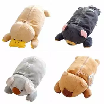 Stuffed Animal Plush Pencil Case Wombat Family Pencil Bag Storage Bag Stationery Bag Coin Purse Platypus