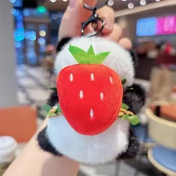 Stuffed Cartoon Panda Pendant Cute Key Ring New Plush Panda Key Chain Daily Decoration Style 5