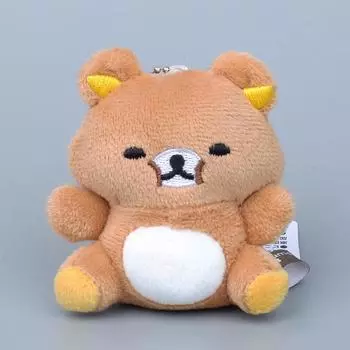 Stuffed Cuter Pacos Toy Keyring Soft Plush Pendant For Girls Gift And Decor Eating Bear