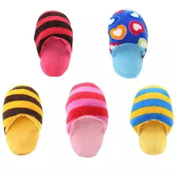 Stuffed Sounding Dog Toy Replica Elephant Accompany Relieving Stuffy Doll Border Collie Teddy Self-HI Tearing Pet Supplies Random slippers