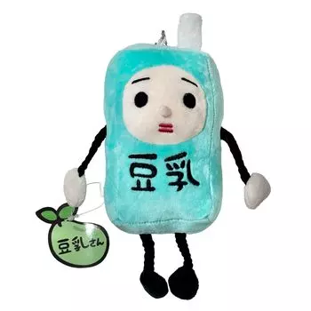 Stuffed toy mascot key chain (Mr. Soymilk)