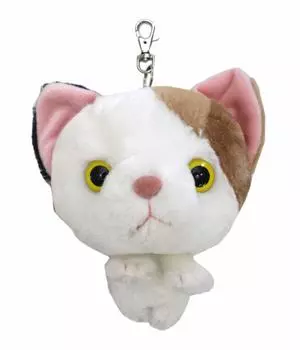 Stuffed toy pass case BIG FACE CAT Mike