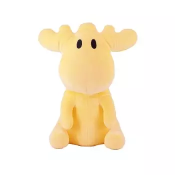 Stuffed toy sitting yellow Elk Chewy Fluffy Pastel Color Hug Soothing Warm [moz/Moz] [Cute Marshmallow] жёлтый