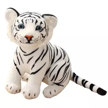 stuffed toy tiger tiger Year of the Tiger Zodiac white/brown body pillow toys toy animal 27cm soft cute Fluffy Healing Fluffy celebration decoration