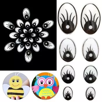 Stuffed Toys Parts Not Self-adhesive Creative gift Dinosaur Eye Doll Accessories Doll Eyelash Eyes 8x11mm