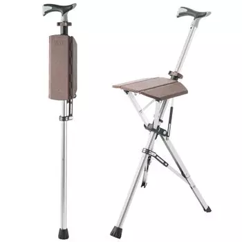 Стул 85 см трость 2 года трость, которая трансформируется в трость-монопод Подарок для спортивного стула-треножника Tada [Стул Ta-Da Ta-Da] Стул, Гарантия, коричневый