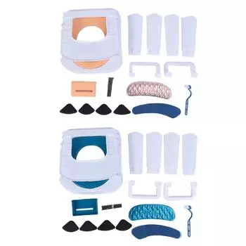 Стул для унитаза Squat Combo Съемный складной нескользящий подлокотник Подушка для спинки Быстросохнущий Extra Blue