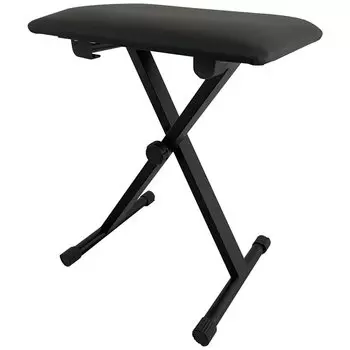 Стул складной KC Kyoritsu Keyboard Bench с регулировкой высоты на 3 уровня, черный (Кресло для фортепиано) КББС-01/БК чёрный