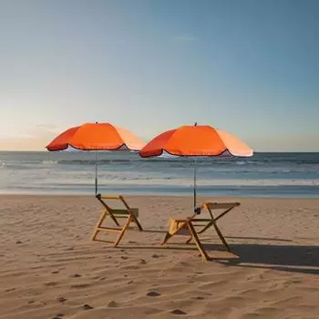 Стул-зонт с универсальным зажимом, регулируемая защита от ультрафиолета, водонепроницаемый, для кемпинга, рыбалки оранжевый