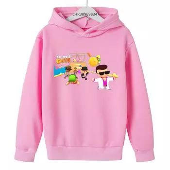 Stumble Guys Осенне-зимняя толстовка с капюшоном Детская толстовка с капюшоном Подходит для детей 3-12 лет Верхняя одежда с капюшоном для мальчиков и девочек 100cm