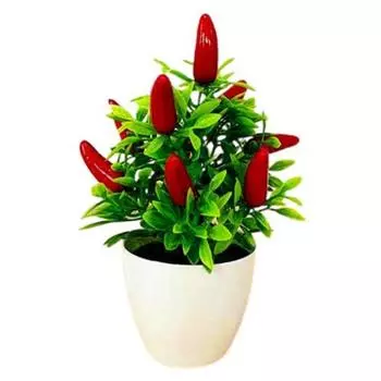 Stunning Faux Plants in Pots Waterproof Plastic Tabletop Decorations