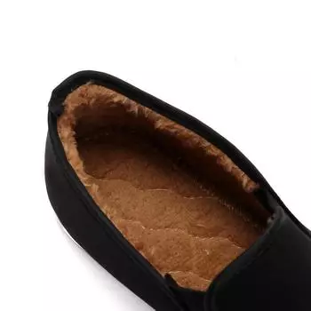 Stunt treatment winter cotton shoes men s military single velvet black cloth shoes solid color labor insurance cotton shoes father among the elderly 38 чёрный