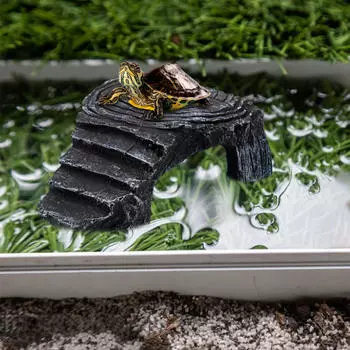 Ступенька для отдыха из шкуры рептилий. Уступ в пещере. Убежище. Платформа для купания черепах. Отлично подходит для рептилий, амфибий, Small