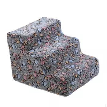 Ступеньки для собак Удобные, Противоскользящие, Съемный чехол, Лестницы для питомцев для залезания на кровать Small 3 Steps