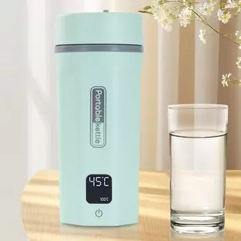 ступенчатый контроль температуры от до MACOLAUDER электрический тип бутылки для воды 6 минут 550 мл большой кипящий водонагреватель электрический 304 нержавеющая сталь 400 Вт мощность зелёный