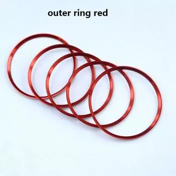 Sturdy And Durable Air Vent Outlet Rings Fashionable Aluminum Alloy Car Vent Decoration Trim красный