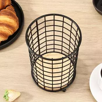 Sturdy Chopsticks Storage Rack Durable Makeup Brush Storage Bucket Living Room Style 2-Black