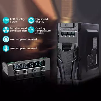 STW PC CPU 4-канальный контроллер вентилятора с контролем скорости Охлаждение ЖК-дисплея
