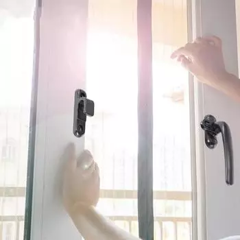 Створчатое окно из алюминиевого сплава, лево-/правостороннее, ручки-замки, цельная оконная ручка, дверной и оконный замок, черный/белый