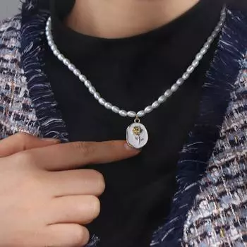 Style Accessories Drip Oil Beading Women s Choker Vintage Necklace Pearl Choker Rose Necklace золотой