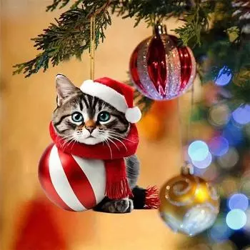 Style Cartoon Acrylic Car Pendant Christmas Tree Decor For Vehicle And Home Decoration 1