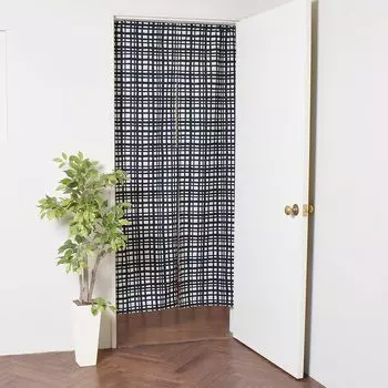 STYLE Decor Room Divider Curtain Curtain Stylish Scandinavian Blindband 180 см Длина 86 см x 180 см Индиго клетка W3802510