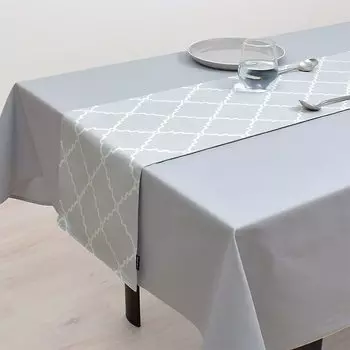 STYLE Decor Table Center x Reversible Type Cotton Moroccan Pattern W2601310 Серая дорожка/стол (30см 130см) 100%