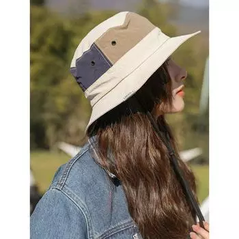Style Fisherman Hat Children s Summer Outing Outdoor Alpine Cap Thin Sun Protection for Men and Women Sun-Shade Travel Quick-Drying Bucket Hat Beige All yards