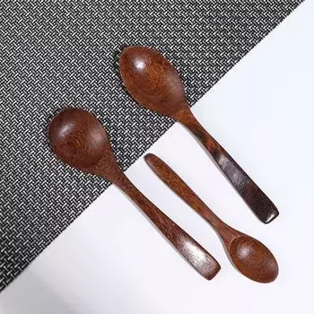 Style Flatware Mixing Dessert Kitchen Tools Soup Spoons Coffee Spoon Tea Spoon Wooden Spoon S