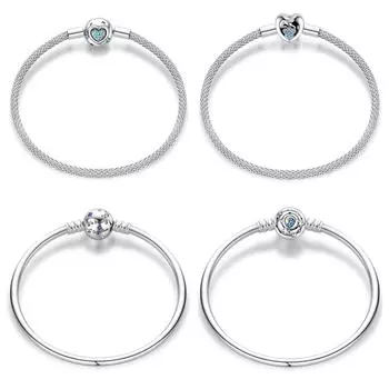 Style Self-Designed Cat Claw Love Star Bracelet Plated With 925 Silver Diy Pendant Beads 17CM