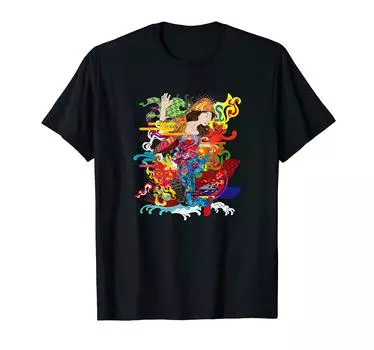 Style Series Dancer Front Print Ukiyo-e T-shirt