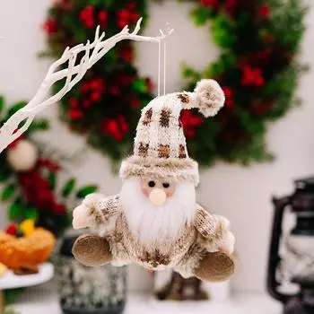 Style Unique European Knitted Christmas Decorations Including Snowman Reindeer And Elderly Figurines Ideal For Gifting Holiday European Old Man